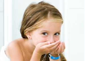 girl drinking water